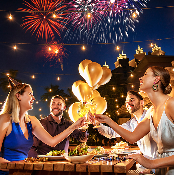 Book 10 nights or more and get a Christmas Eve dinner plus a Bronze NYE package included in your stay.